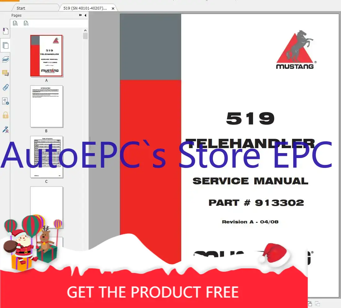 Heavy Equipment Service - AutoEPC Mustang Machinery 중장비 4.14GB PDF