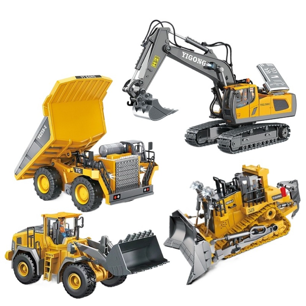 Heavy Equipment Games - 2.4G 원격 제어 굴삭기 덤프트럭 합금