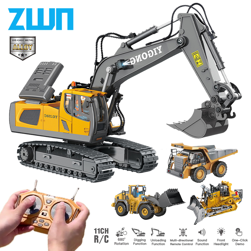 Heavy Equipment Games - ZWN 리모컨 굴삭기 덤프 트럭, RC