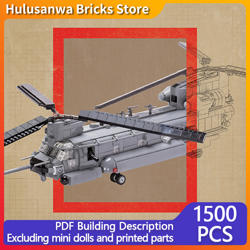 MH-47G 중형 헬리콥터 모델 MOC 빌딩 블록 전쟁 - Heavy Equipment Games 리뷰 및 가격