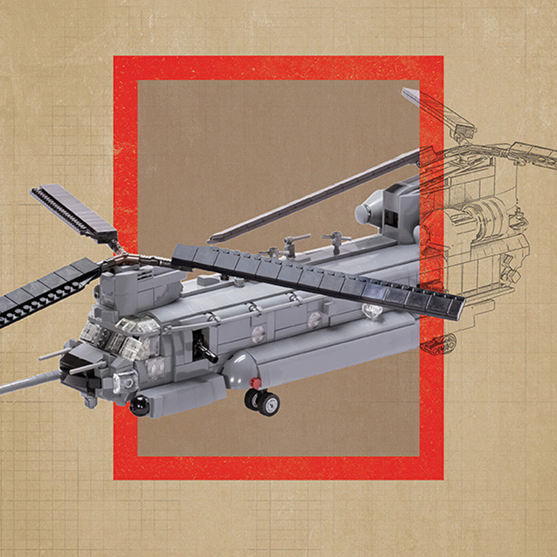 MH-47G 중형 헬리콥터 모델 MOC 빌딩 블록 전쟁 - Heavy Equipment Games 리뷰 및 가격