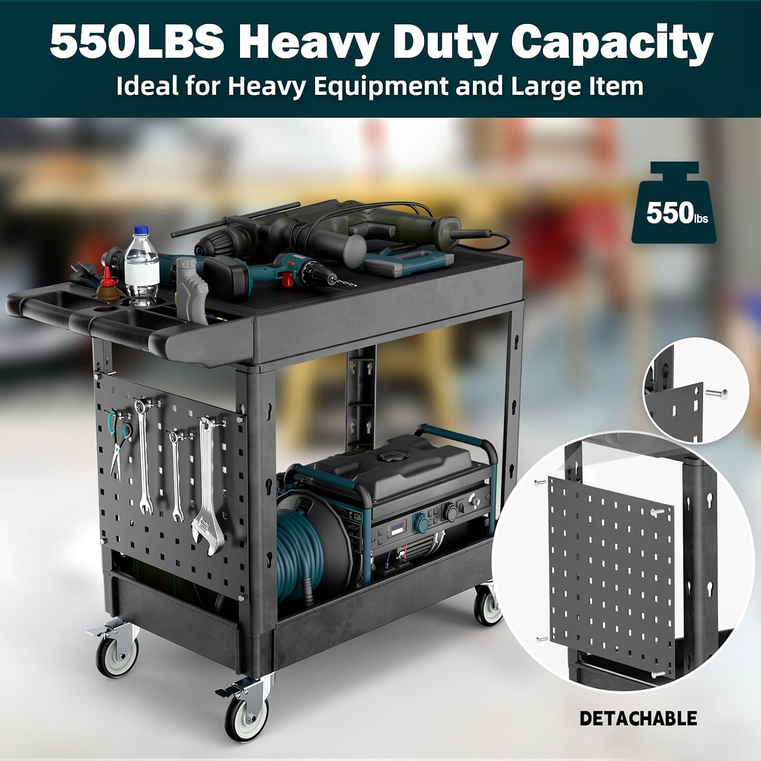 헤비듀티 2단 플랫탑 휠 서비스 카트 39×17인치 롤 - Heavy Equipment Service 리뷰 및 가격