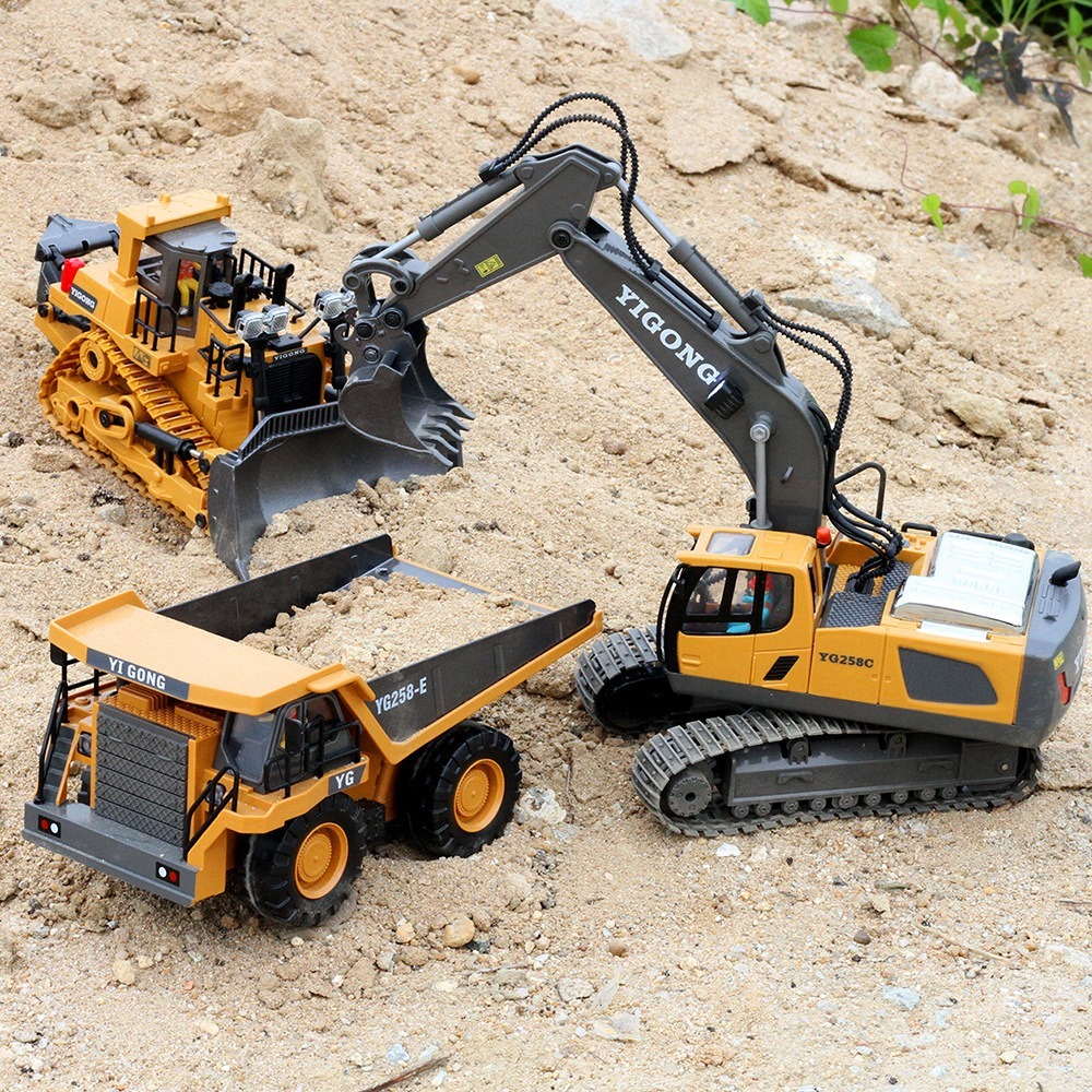 2.4G 원격 제어 굴삭기 덤프트럭 합금 플라스틱 11 - Heavy Equipment Games 리뷰 및 가격