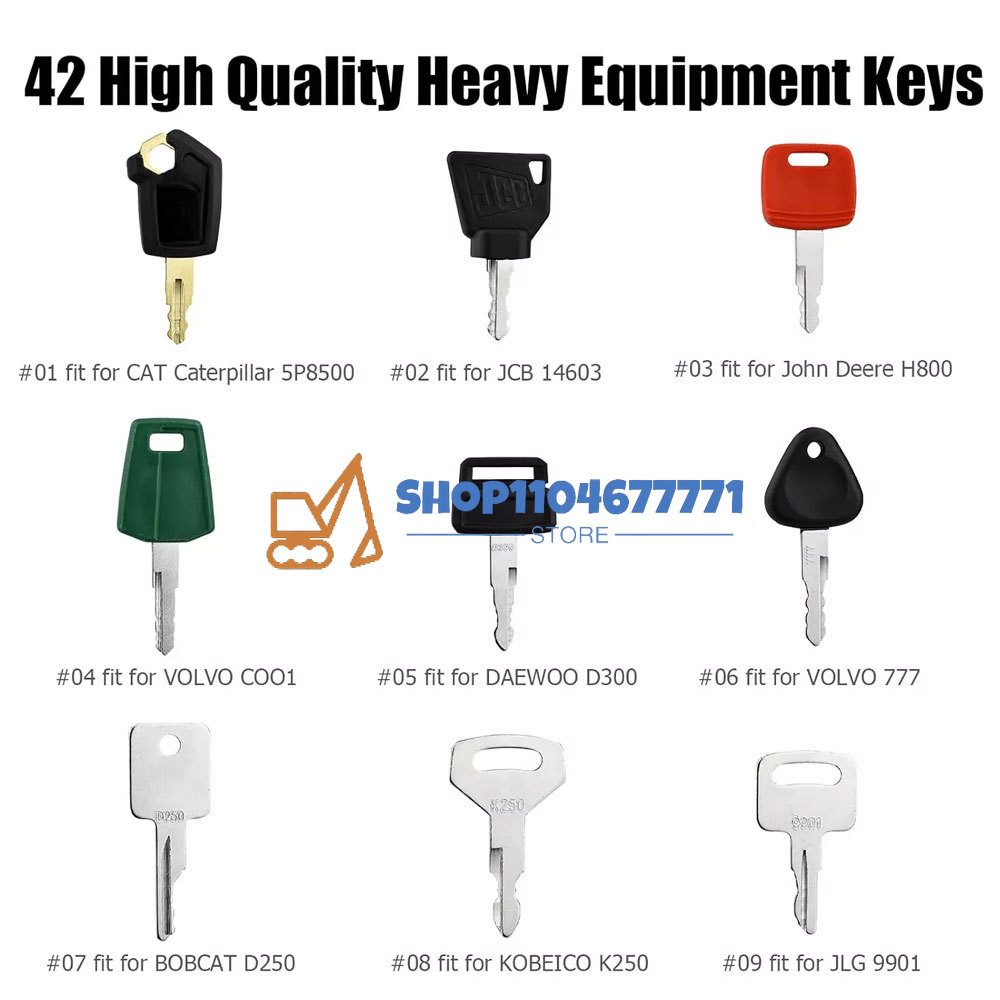 42 키 중장비 건설 애벌레 용 점화 키 Volvo B - Heavy Equipment Keys Master Set 리뷰 및 가격