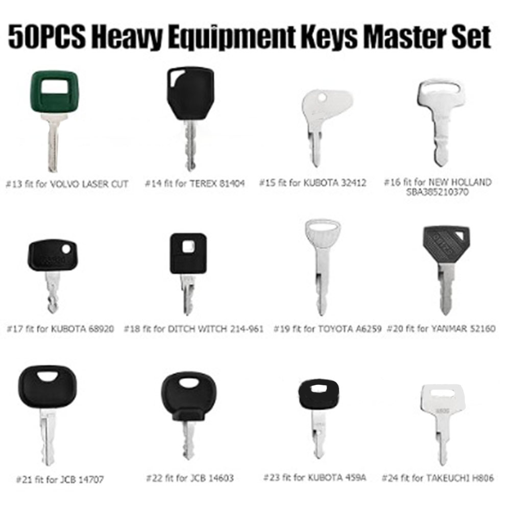 50개 중장비 키 마스터 세트, 캐터필러 굴착기-로더- - Heavy Equipment Keys Master Set 리뷰 및 가격